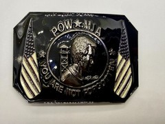 POW MIA You Are Not Forgotten Flag Army Patriots Belt Buckle New Condition