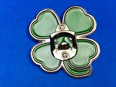 Lucky four leaf clover shamrock novelty bottle opener belt buckle