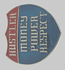 Hustler Money Belt Buckle Power Respect Novelty Imperial Western Cowboy Metal