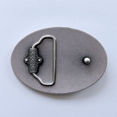 Vintage Style Geometric Patterns Western Cowboy Oval Belt Buckle BUCKLE-WT165SL