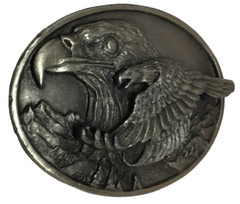 Vintage SISKIYOU Belt Co. 1988 Double Eagle Buckle USA Made