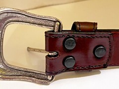 Men&rsquo;s Handmade Western Embroidered Silver Tone Conch Belt Fancy Designs Size 44