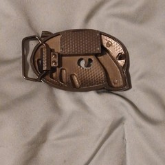 Silver Tone Revolver & Bullets Rhinestone Metal Western Belt Buckle 1.5in Men
