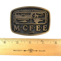 Vintage McFee Madison County 1998 Metal Belt Buckle Spec Cast #67