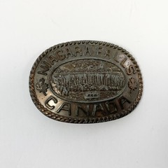 Vintage Niagara Falls Canada Brass Belt Buckle