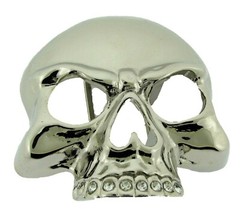 Skull Belt Buckle Unisex Grill Blinged Out Music Crystal Glam reaper Halloween