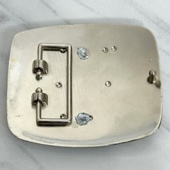 I Letter Initial Monogram Silver Tone Belt Buckle 3.16&Prime; Personalized