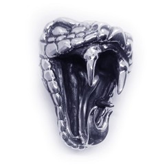Snake Bite Sterling Silver Belt Buckle
