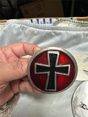 Five Vintage Belt Buckles with Unique Designs, Crosses, etc