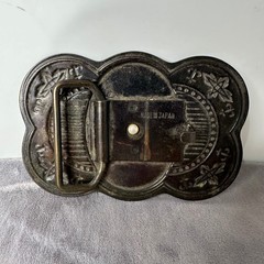Vtg South of the Border Belt Buckle Japan Brass Tone Souvenir Pedro Lightweight