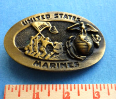United States Marine Corps Raising the Flag on Iwo Jima American Belt Buckle