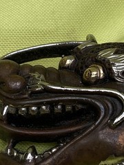 Gilded silver-plated copper belt buckle