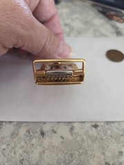 Pierre Balmain Gold Metal Men&rsquo;s Automatic Latch Geometric Belt Buckle