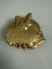 Sesame Street Big Bird custom gold belt buckle