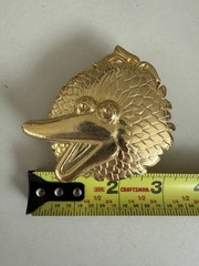 Sesame Street Big Bird custom gold belt buckle