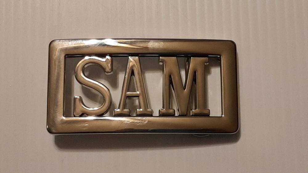 Personalized Custom Name Metal Belt Buckle -Put your name / word or# on a Buckle