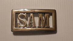 Personalized Custom Name Metal Belt Buckle -Put your name / word or# on a Buckle