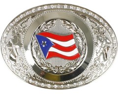 PUERTO RICO FLAG BELT BUCKLE puertorriquena Puertorriqueno Western Cowboy Style