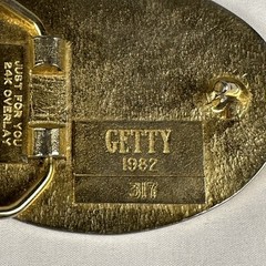Vintage Safe Driver Award Brass Belt Buckle Southern Division Getty 1982