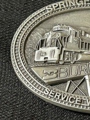 Vtg 1988 Burlington Northern Springfield Division Safety Award Limited Ed Pewter