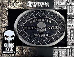 Montana Silversmiths Attitude Officially Licensed Chris Kyle Western Belt Buckle