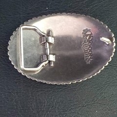 Nocona Bull Rider Belt Buckle Silver Tone Floral Engraved Western Cowboy Rodeo
