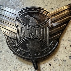 TAPOUT Logo Silver Tone MMA Mixed Martial Arts Promo Belt Buckle Y2K