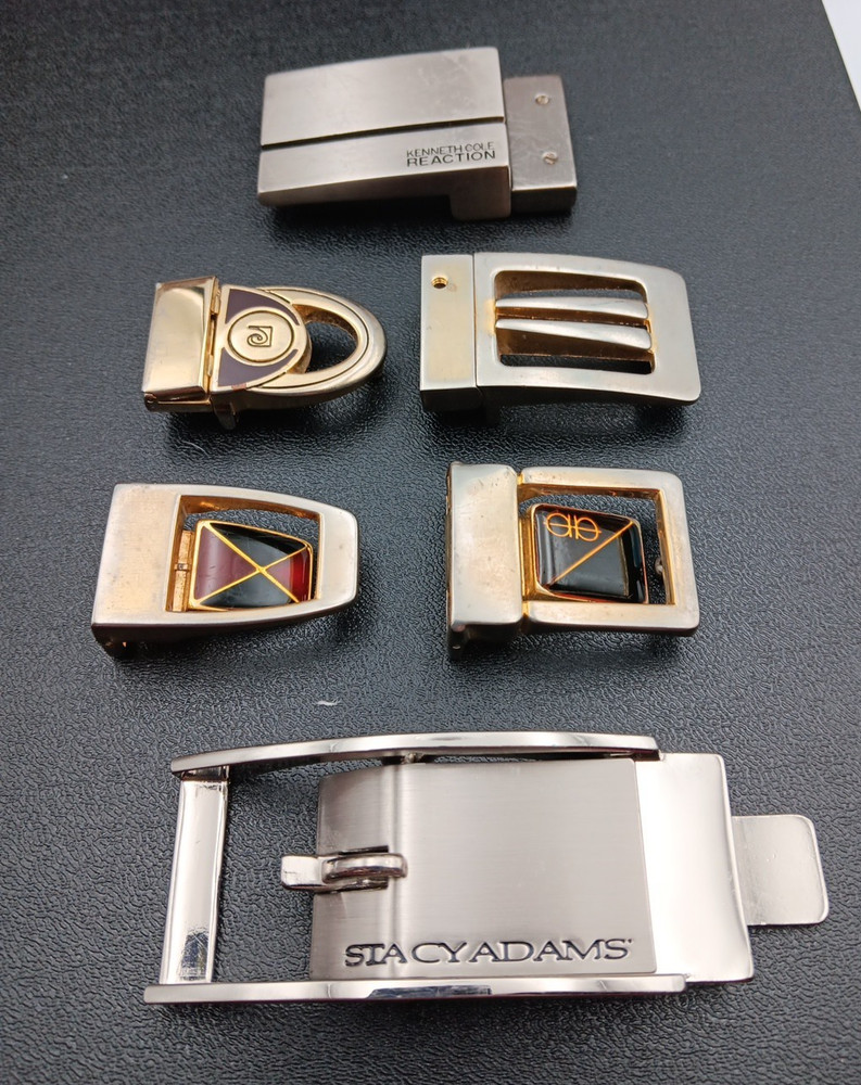 Mixed Lot of 6 Vintage Designer Men&rsquo;s Belt Buckles Silver/Gold Tone