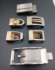 Mixed Lot of 6 Vintage Designer Men&rsquo;s Belt Buckles Silver/Gold Tone