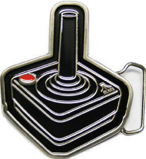 67007 Atari Logo Joystick Controller Arcade Video Game 80s Metal Belt Buckle