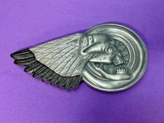 Eagle Skull Motorcycle Wheel Chopper Biker&rsquo;s Rider&rsquo;s Figural Cutout Belt Buckle