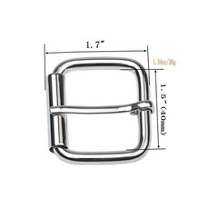 1.5&Prime;(38mm-40mm) Belt Buckle Brass Stainless Steel Heavy Duty Silver Roller