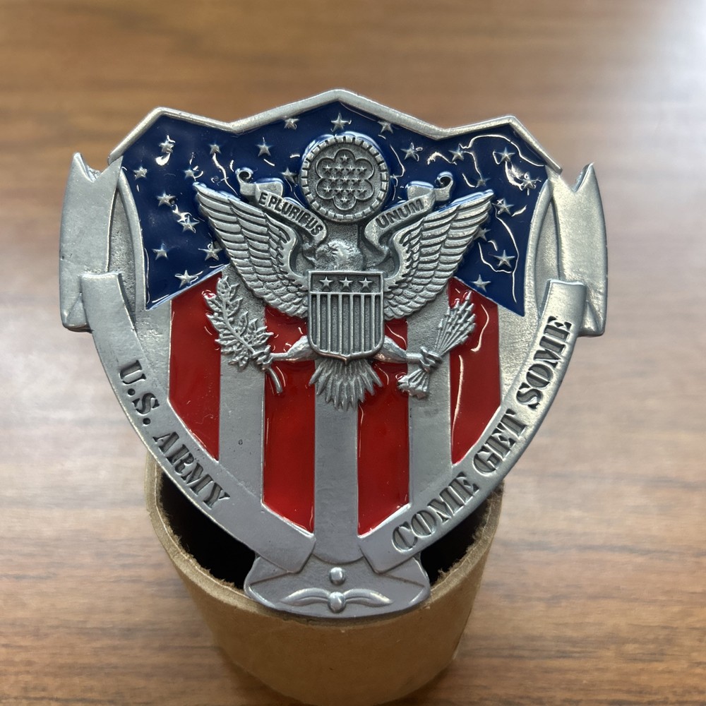 VINTAGE BELT UNITED STATES ARMY « COME GET SOME » GREAT AMERICAN PRODUCT 2007