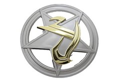 New Men Women Silver Metal Belt Buckle Round Gold Texas Star Circle Shape Shield