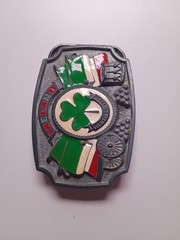 Tanside Ltd Ireland Fighting Irish Belt Buckle W/Shamrock Flag Vintage 2004DD236