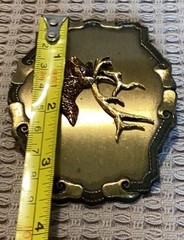 Elk Mule Deer Head Raintree Buckle & Jewelry Inc Brass Belt Buckle Hunting Theme