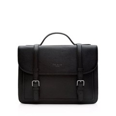 Ted Baker Black Leather Buckle Briefcase