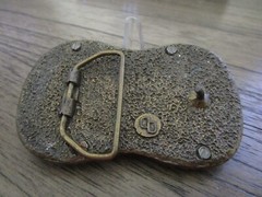 Vintage Very Unusual Double Western Railroad Belt Buckle #311Q