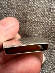 Webster Co vintage sterling silver engine stripe monogram belt buckle