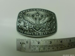 Belt Buckle, America&rsquo;s Second Amendment, The Right to Bear Arms, Guns, Western