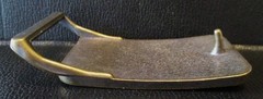 NRA Whittington Center Belt Buckle Honors Harlon Carter Leather Rifle Gun Group