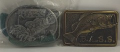 Vintage Bass Anglers Sportsman Society B.A.S.S. Belt buckles lot of 2