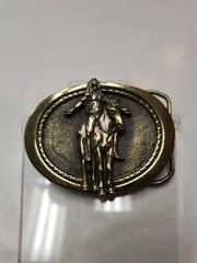 1982 Native American Indian on Horse Great American Belt Buckle Co #353 NOS