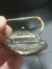 The Great American Belt Buckle Co 1982 Football Serialized solid Brass Enameled