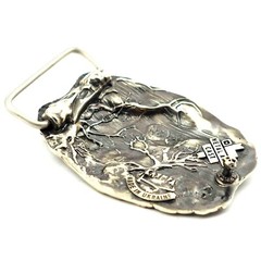 German silver belt buckle Raven, Crow belt buckle, Blackbird buckle