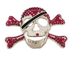 Skeleton Belt Buckle Skulls Crossbones Halloween Costume Western Silver Fashion