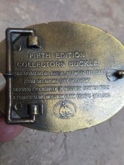 Vintage Cowboy National Finals Rodeo Hesston 1979 Belt Buckle Brass 3D VGUC