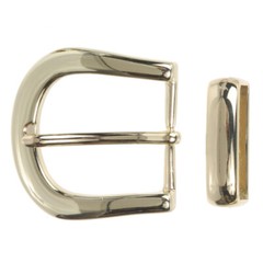 1 1/4&Prime; (32 mm) Nickel Free Single Prong Horseshoe Belt Buckle Set