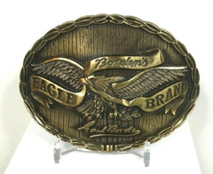 Vintage Borden&rsquo;s Eagle Brand Eagle Oval Solid Bronze Belt Buckle