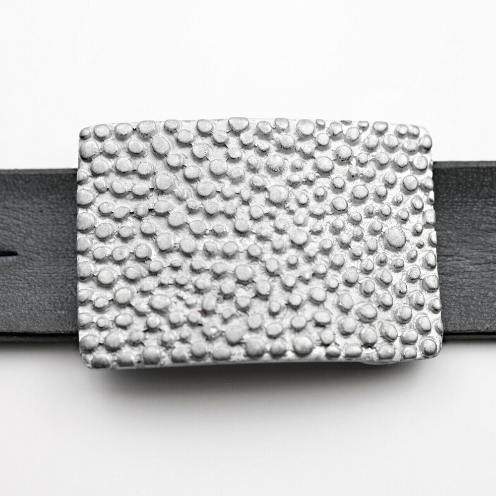 Studded belt buckle grey for 4 cm removable belt gift idea unisex gs72vg